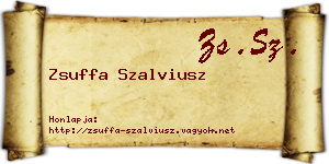Zsuffa Szalviusz névjegykártya